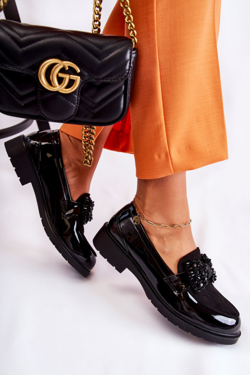 Lackschuhe mit Bändern in Schwarz Laurent Lackschuhe mit Bändern in Schwarz Laurent