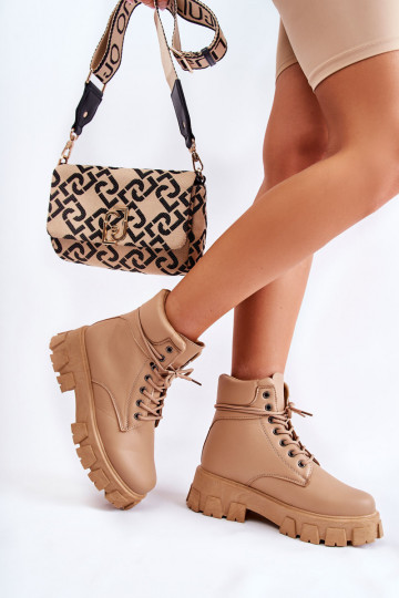 Damenstiefel warm beige Flavin 2