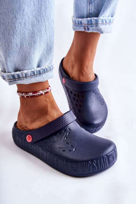 Leichte Hausschuhe Big Star II275002 dunkelblau