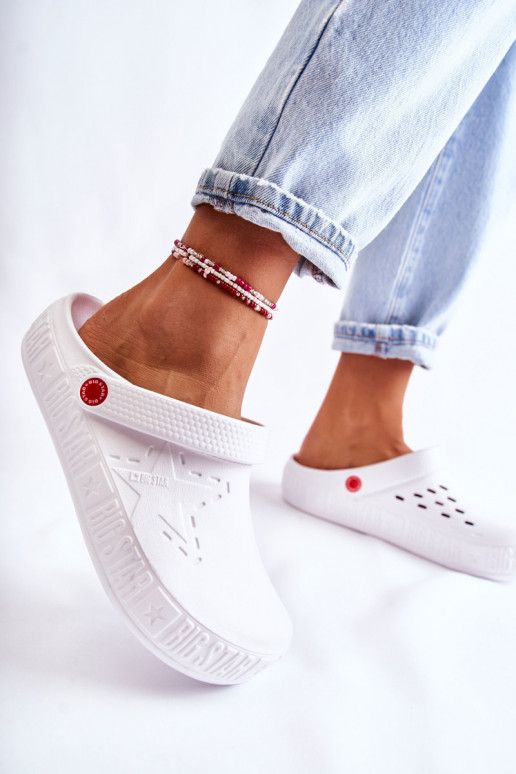 Leichte Hausschuhe Big Star II275003 weiße Farbe Leichte Hausschuhe Big Star II275003 weiße Farbe