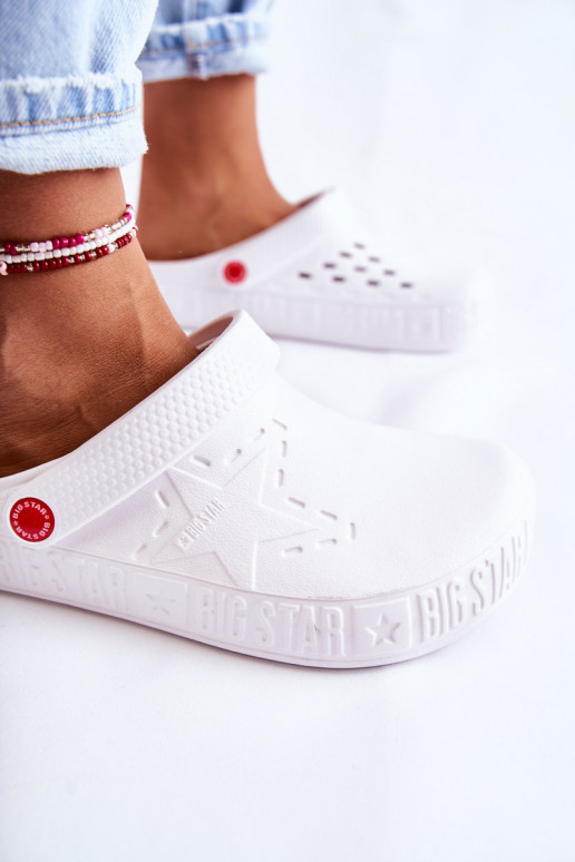Leichte Hausschuhe Big Star II275003 weiße Farbe Leichte Hausschuhe Big Star II275003 weiße Farbe