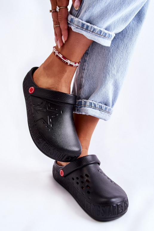 Leichte Hausschuhe Big Star II275001 schwarze Farbe Leichte Hausschuhe Big Star II275001 schwarze Farbe