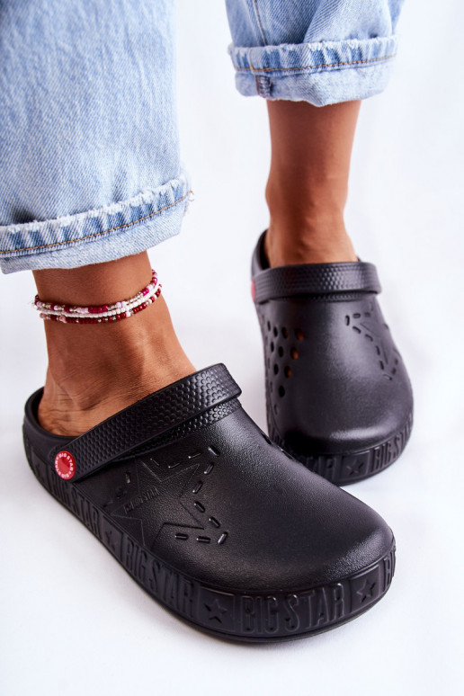 Leichte Hausschuhe Big Star II275001 schwarze Farbe Leichte Hausschuhe Big Star II275001 schwarze Farbe