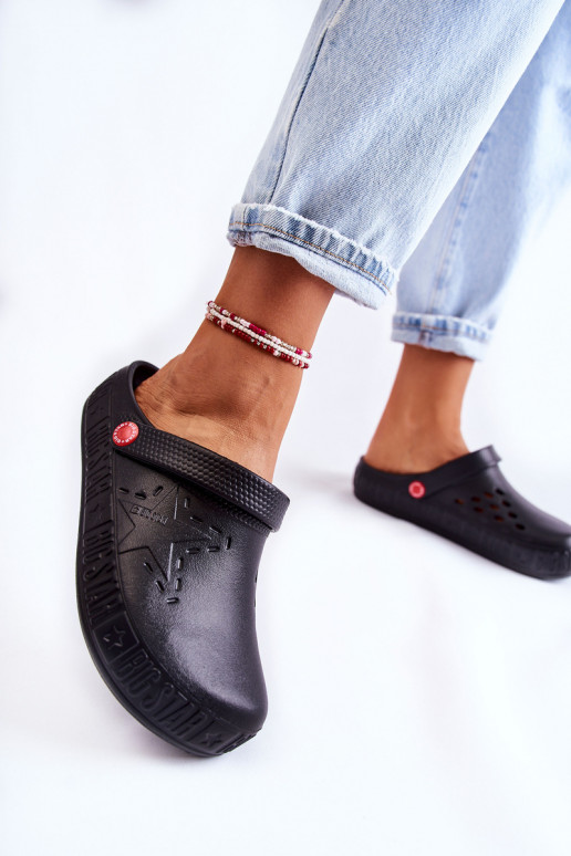 Leichte Hausschuhe Big Star II275001 schwarze Farbe Leichte Hausschuhe Big Star II275001 schwarze Farbe