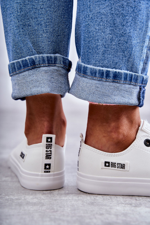 Sneakers mit flachen Sohlen Big Star KK274010 weiße Farbe Sneakers mit flachen Sohlen Big Star KK274010 weiße Farbe