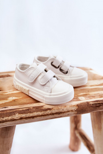 Kinder-Freizeitschuhe mit Klebeverschlüssen BIG STAR KK374091 weiße Farbe