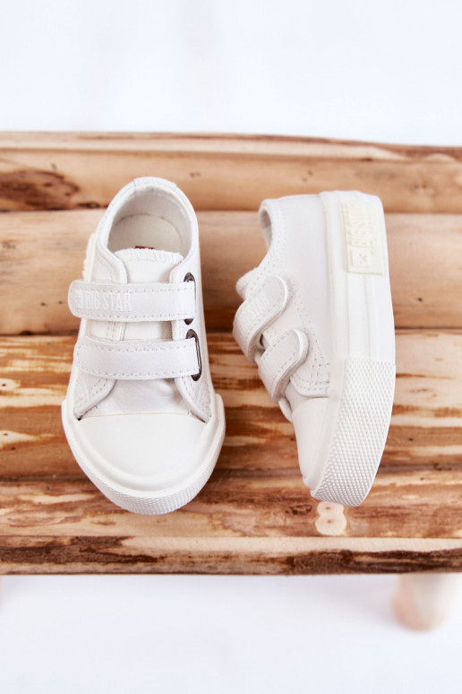 Kinder-Freizeitschuhe mit Klebeverschlüssen BIG STAR KK374091 weiße Farbe