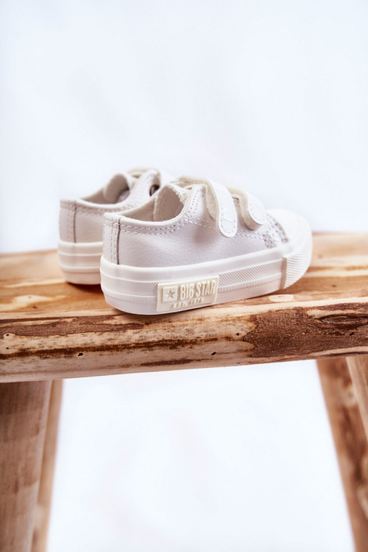 Kinder-Freizeitschuhe mit Klebeverschlüssen BIG STAR KK374091 weiße Farbe