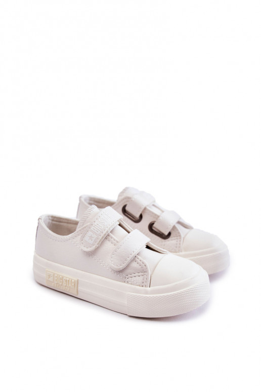 Kinder-Freizeitschuhe mit Klebeverschlüssen BIG STAR KK374091 weiße Farbe