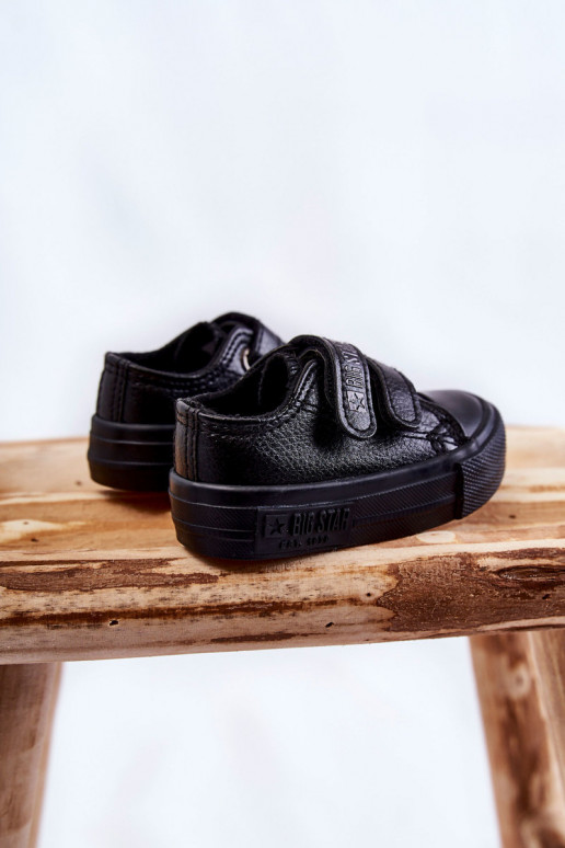 Kinder-Freizeitschuhe mit Klebeverschlüssen BIG STAR KK374090 schwarz