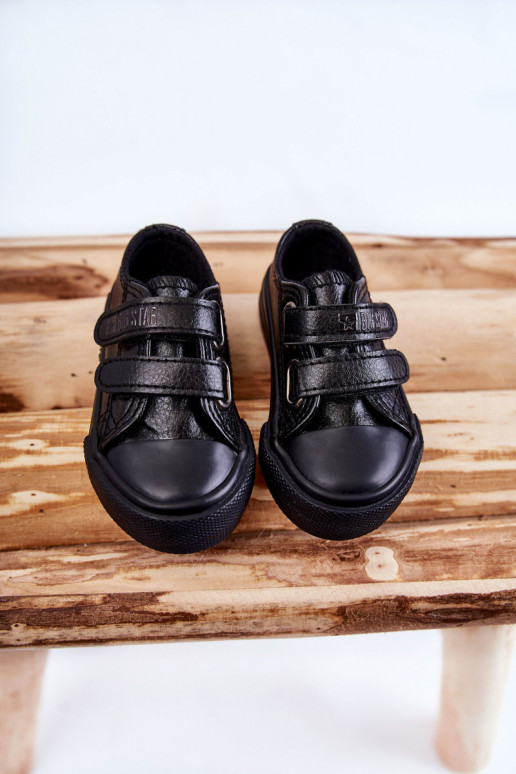 Kinder-Freizeitschuhe mit Klebeverschlüssen BIG STAR KK374090 schwarz