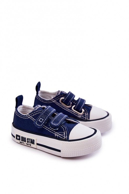 Kinder-Freizeitschuhe mit Klebeverschlüssen BIG STAR KK374075 dunkelblau