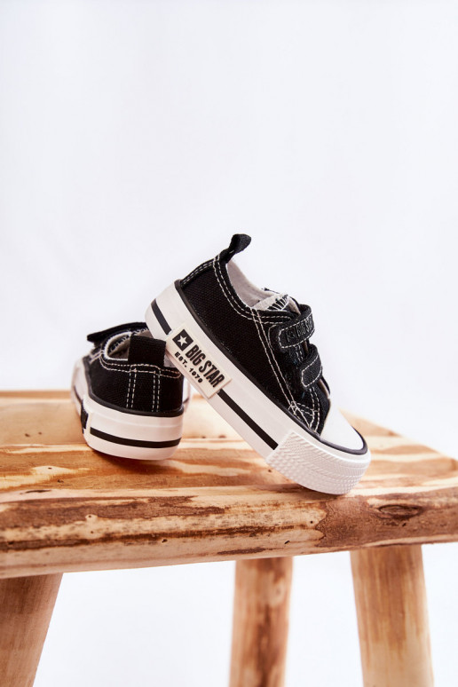 Kinder-Freizeitschuhe mit Klebeverschlüssen BIG STAR KK374074 Schwarz und Weiß Kinder-Freizeitschuhe mit Klebeverschlüssen BIG STAR KK374074 Schwarz und Weiß