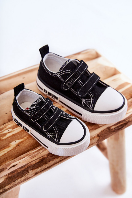 Kinder-Freizeitschuhe mit Klebeverschlüssen BIG STAR KK374074 Schwarz und Weiß