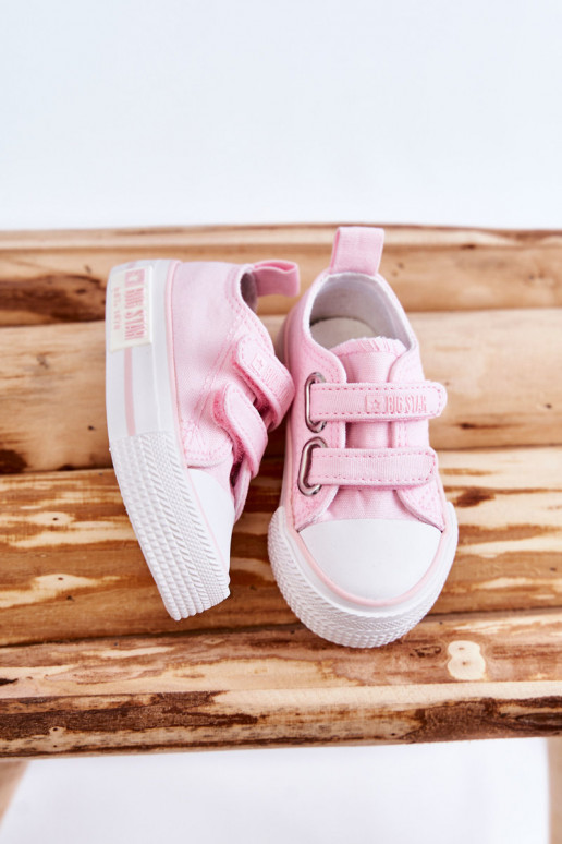 Kinder-Freizeitschuhe mit Klebeverschlüssen BIG STAR KK374077 rosa