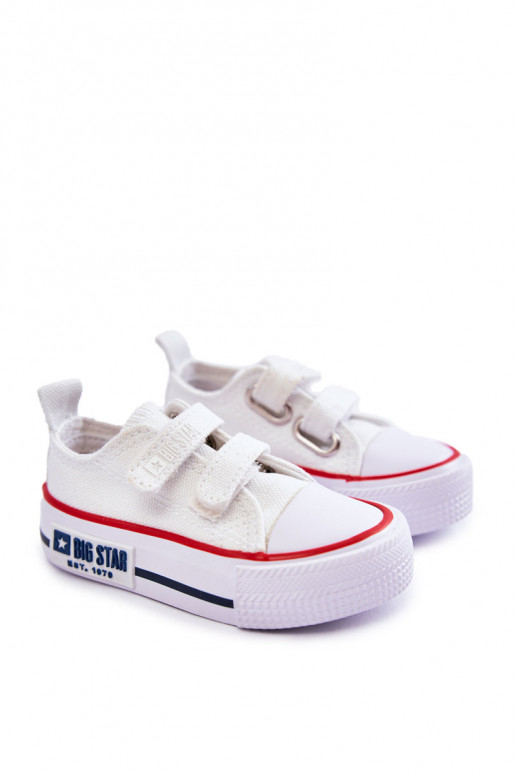 Kinder-Freizeitschuhe mit Klebeverschlüssen BIG STAR KK374079 weiße Farbe Kinder-Freizeitschuhe mit Klebeverschlüssen BIG STAR KK374079 weiße Farbe