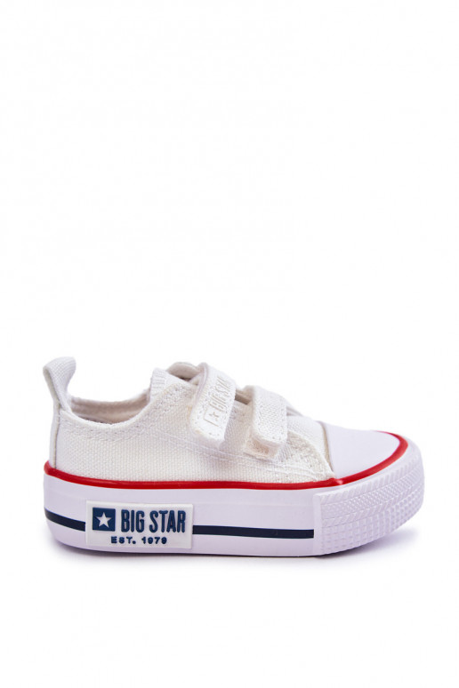 Kinder-Freizeitschuhe mit Klebeverschlüssen BIG STAR KK374079 weiße Farbe Kinder-Freizeitschuhe mit Klebeverschlüssen BIG STAR KK374079 weiße Farbe