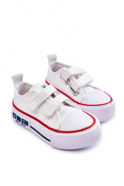 Kinder-Freizeitschuhe mit Klebeverschlüssen BIG STAR KK374079 weiße Farbe Kinder-Freizeitschuhe mit Klebeverschlüssen BIG STAR KK374079 weiße Farbe