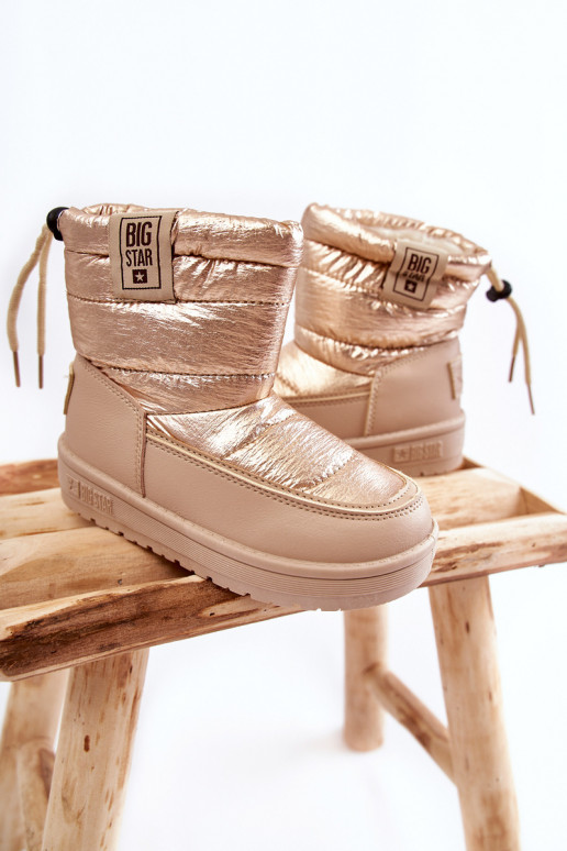 Kinder-Schneestiefel Big Star KK374221 beige-goldene Farbe Kinder-Schneestiefel Big Star KK374221 beige-goldene Farbe