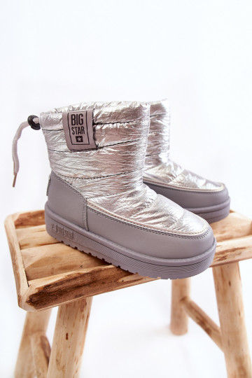 Kinder-Schneestiefel Big Star KK374218 grau und silber