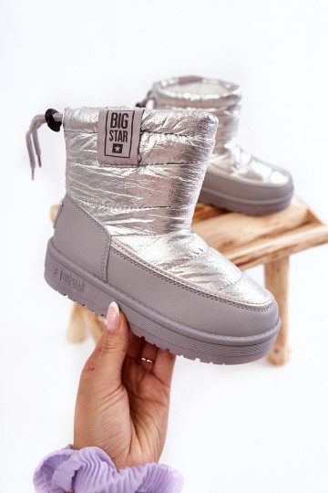 Kinder-Schneestiefel Big Star KK374218 grau und silber 2