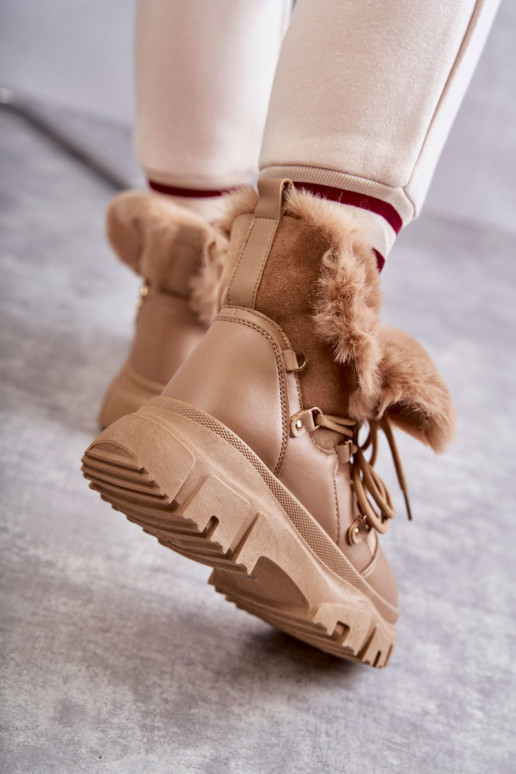 Erwärmte Stiefel Schuhe beige Farbe Charles