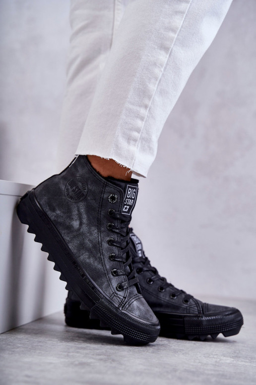 Freizeitschuhe Big Star erwärmte schwarze Farbe GG274069