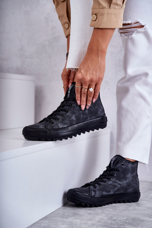 Freizeitschuhe Big Star erwärmte schwarze Farbe GG274069