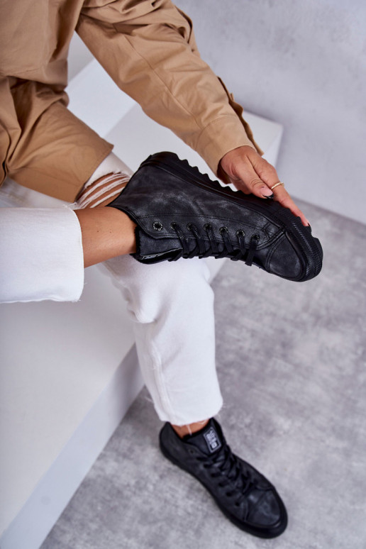 Freizeitschuhe Big Star erwärmte schwarze Farbe GG274069