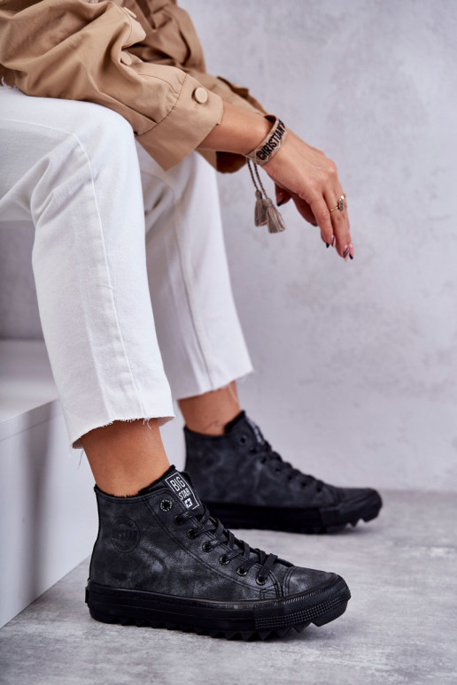 Freizeitschuhe Big Star erwärmte schwarze Farbe GG274069