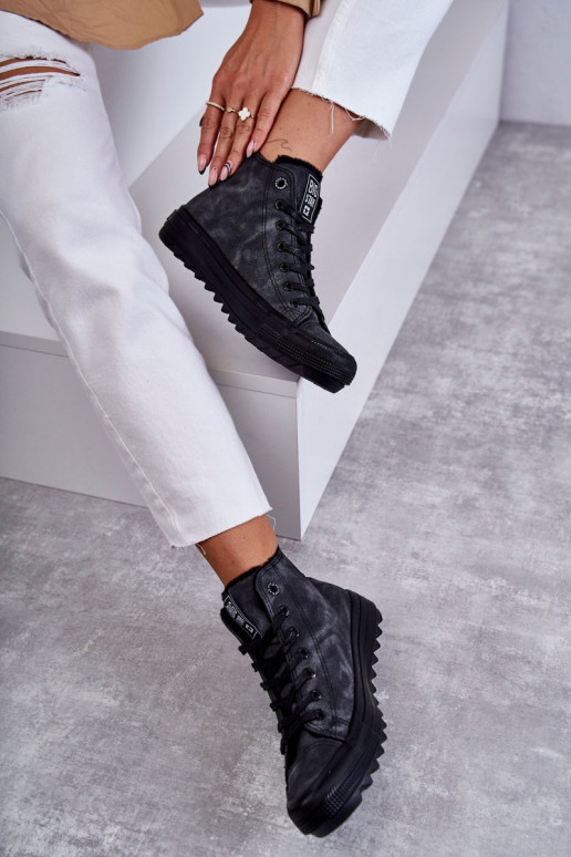 Freizeitschuhe Big Star erwärmte schwarze Farbe GG274069