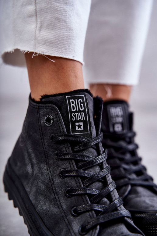 Freizeitschuhe Big Star erwärmte schwarze Farbe GG274069
