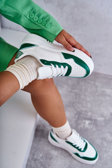Sneakers mit Plateau Weiß-grün Kyllie 2