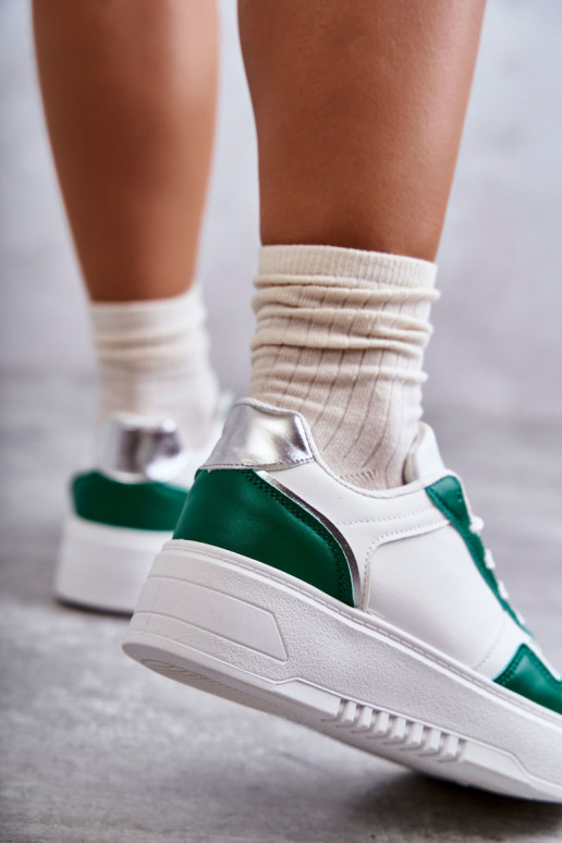 Sneakers mit Plateau Weiß-grün Kyllie