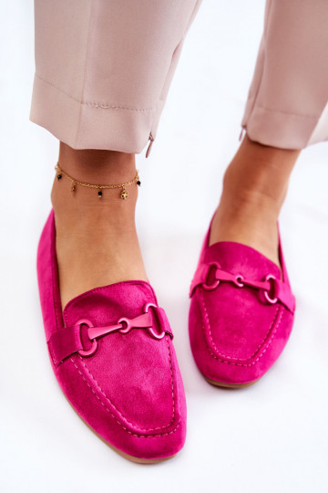 Wildledermokassins mit Ornamenten in rosa Santi 2