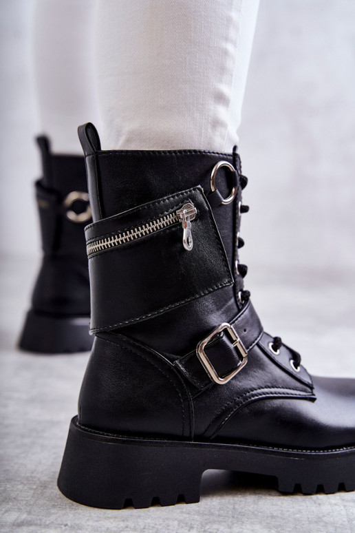 Stiefel mit weitem Absatz in der Farbe Schwarz von Marlis Stiefel mit weitem Absatz in der Farbe Schwarz von Marlis