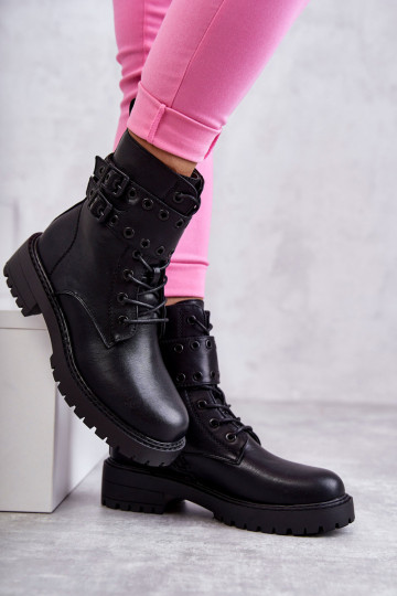 Gewärmte Stiefel in der Farbe Schwarz Silvor