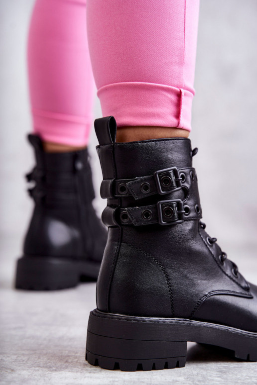 Gewärmte Stiefel in der Farbe Schwarz Silvor Gewärmte Stiefel in der Farbe Schwarz Silvor