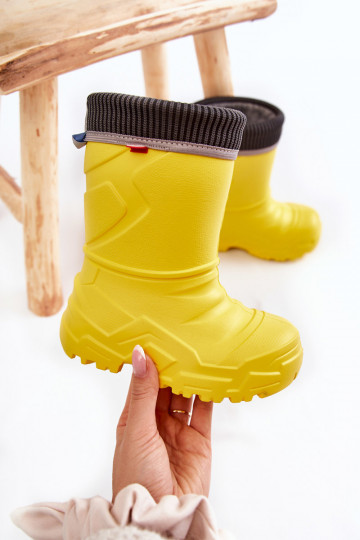 Kindergummistiefel erwärmt Befado 162X302 gelbe Farbe 2