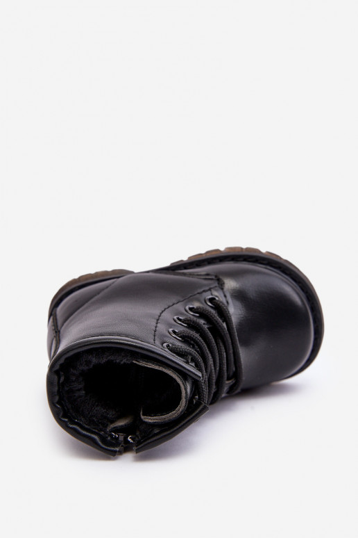 Kinderstiefel mit Reißverschlüssen in der Farbe Schwarz Omua