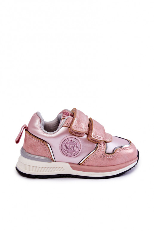 Kindersportschuhe mit Klebeverschlüssen Memory Foam System Big Star KK374180 rosa