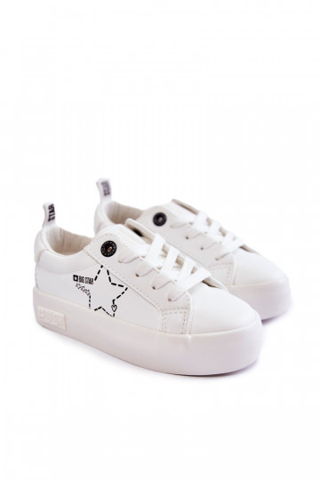 Kindersportschuhe mit Schnürsenkeln Big Star KK374222 weiße Farbe 2