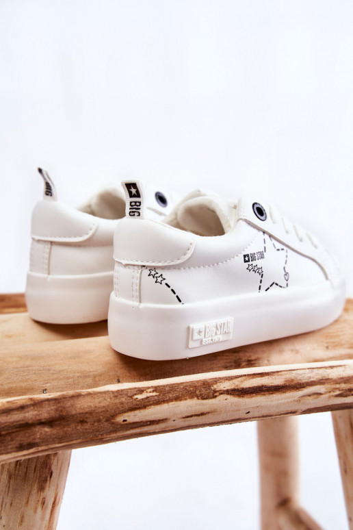 Kindersportschuhe mit Schnürsenkeln Big Star KK374222 weiße Farbe