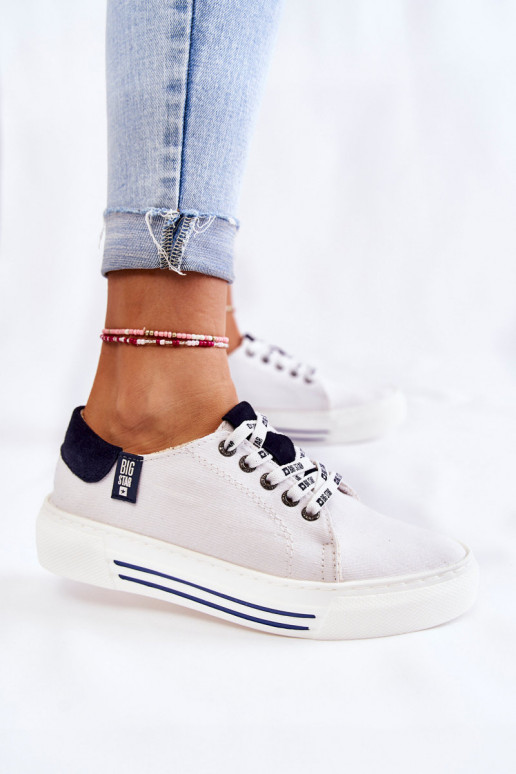 Damenschuhe Memory Foam System Big Star KK276002 weiße Farbe Damenschuhe Memory Foam System Big Star KK276002 weiße Farbe