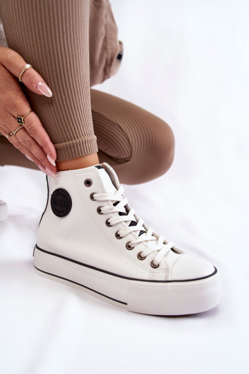 Gewärmte Freizeitschuhe Big Star KK274170 weiße Farbe