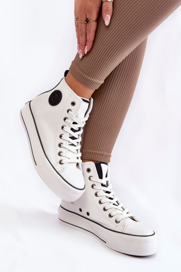 Gewärmte Freizeitschuhe Big Star KK274170 weiße Farbe 2