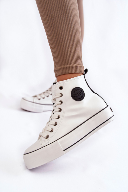 Gewärmte Freizeitschuhe Big Star KK274170 weiße Farbe