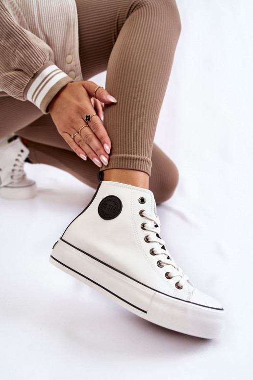 Gewärmte Freizeitschuhe Big Star KK274170 weiße Farbe