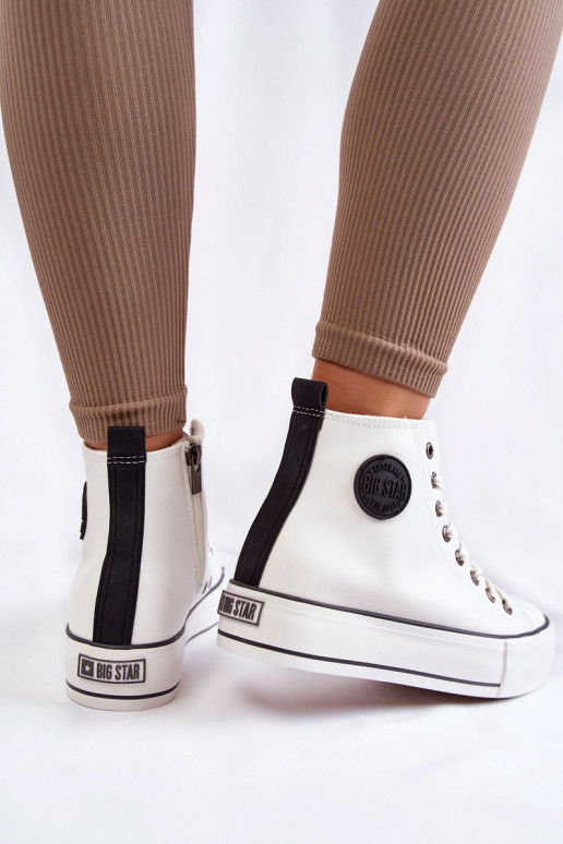 Gewärmte Freizeitschuhe Big Star KK274170 weiße Farbe