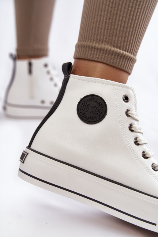 Gewärmte Freizeitschuhe Big Star KK274170 weiße Farbe